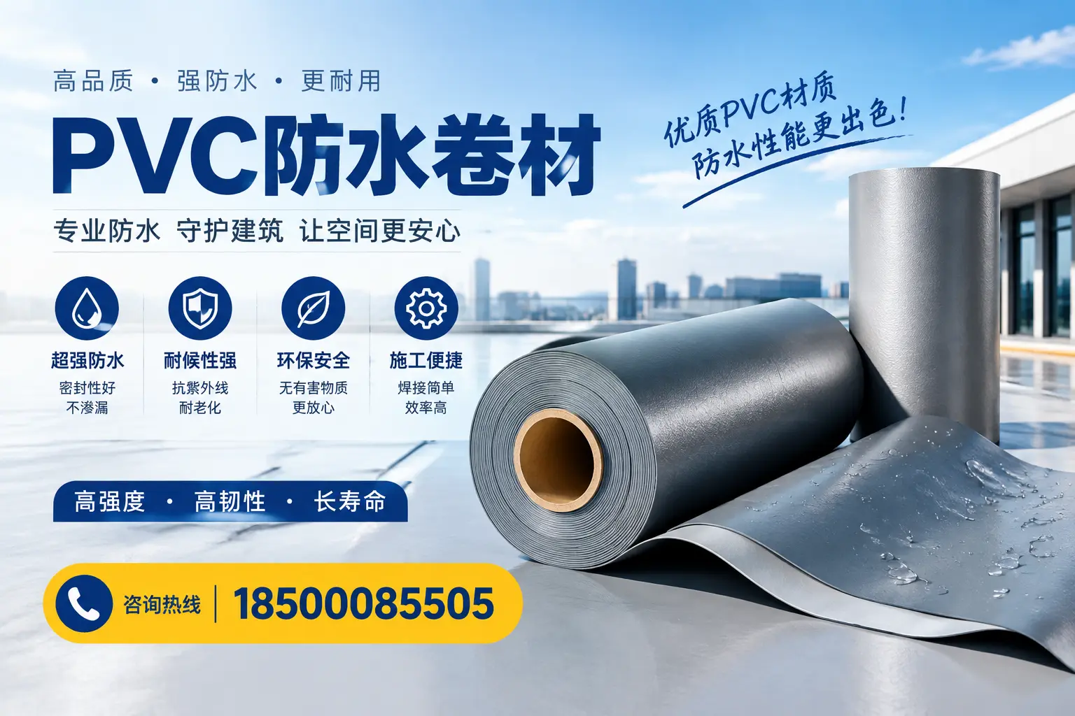 如何判断PVC防水卷材的质量优劣?内江选购技巧